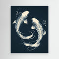 Koi Fish Yin Yang Canvas Print – Japanese Zen Wall Art