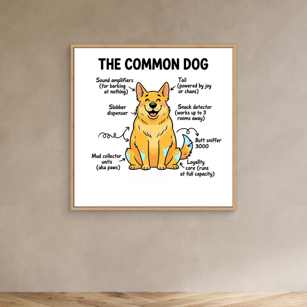 The Common Dog Funny Anatomy Wall Art | Dog Lover Gift - Framed Pop Art