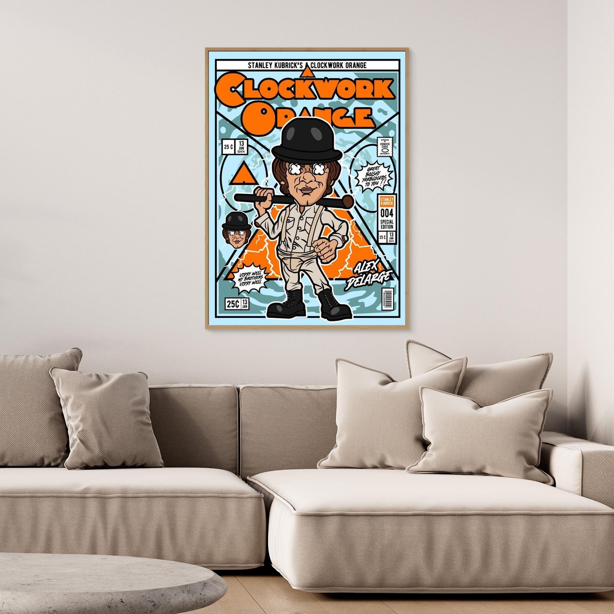 A Clockwork Orange Alex DeLarge Comic Style Art Print