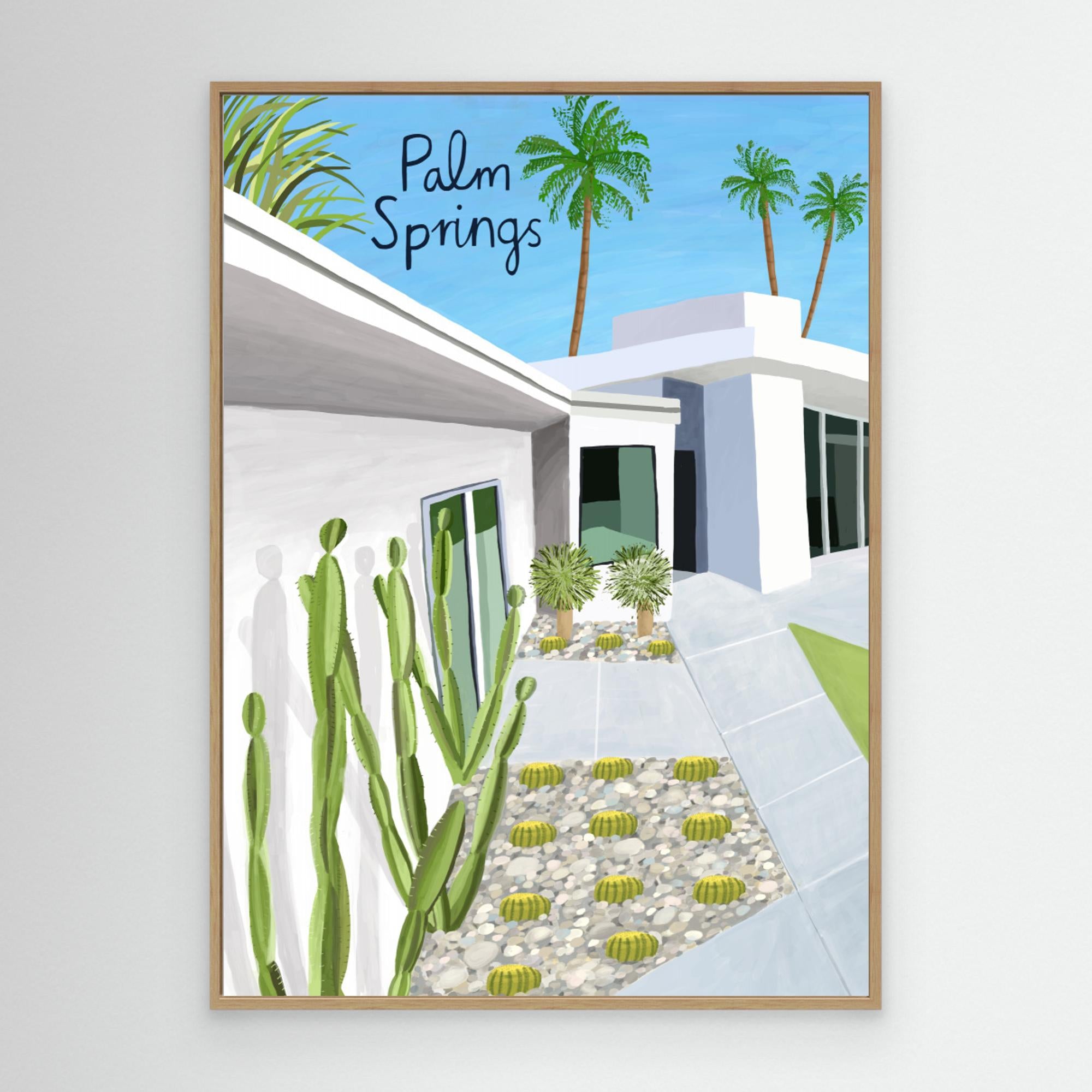 Palm Springs Art Print | Mid-Century Modern Decor - Framed Pop Art