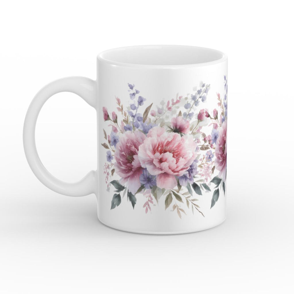 Watercolour Floral Mug – Cottage Gift (11oz) - Framed Pop Art