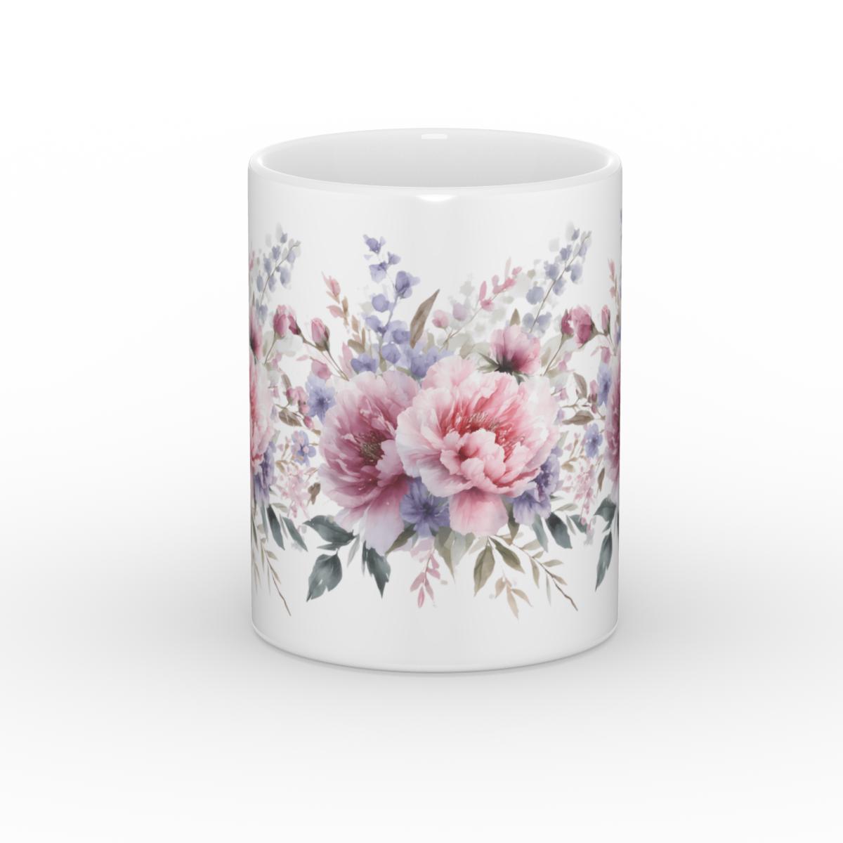 Watercolour Floral Mug – Cottage Gift (11oz)