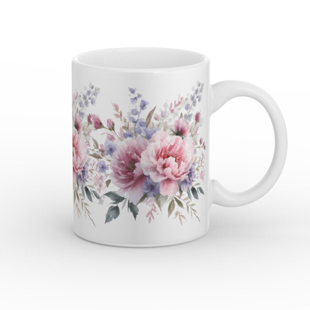 Watercolour Floral Mug – Cottage Gift (11oz) - Framed Pop Art