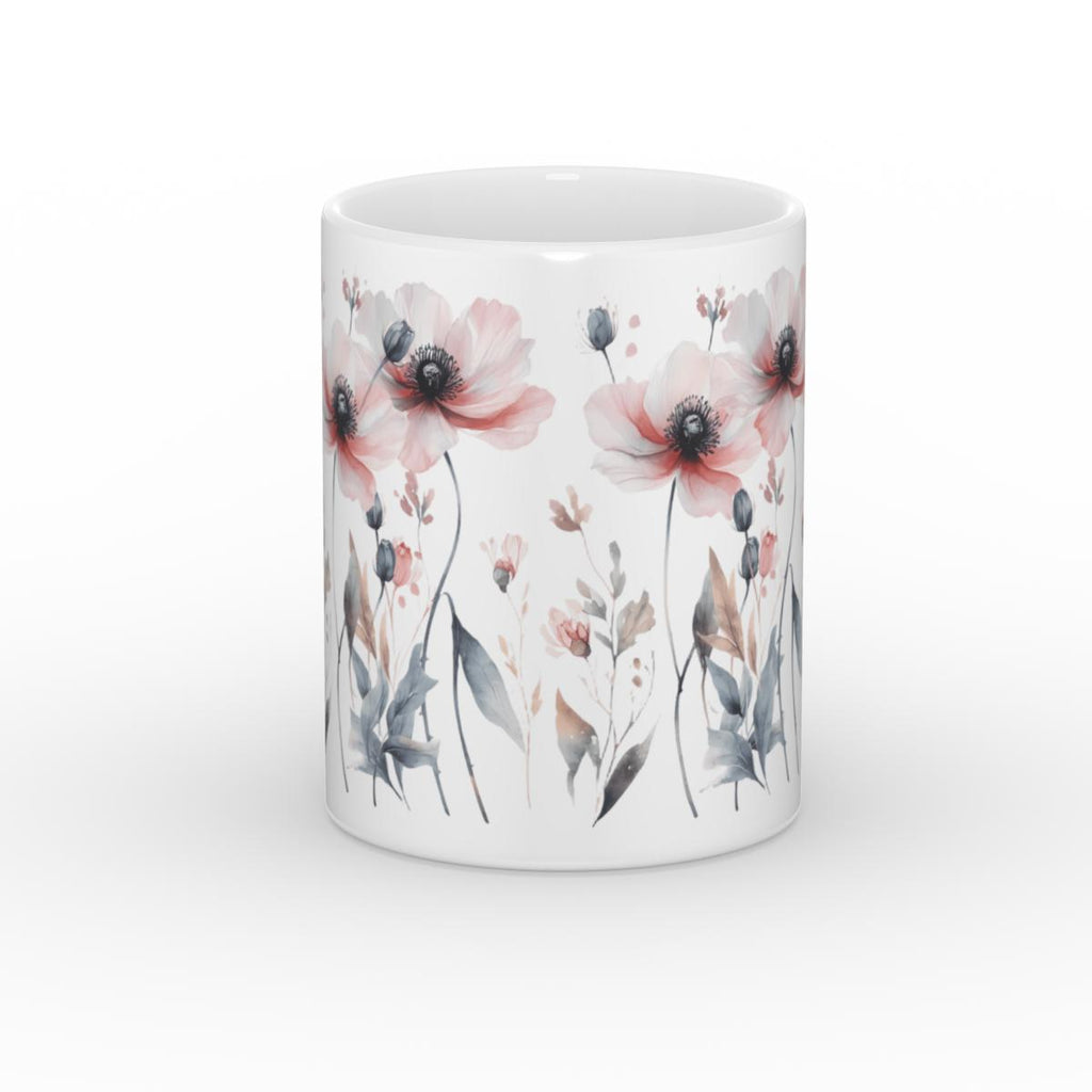Pink Wildflower Mug – Scandi Decor Gift (11oz)