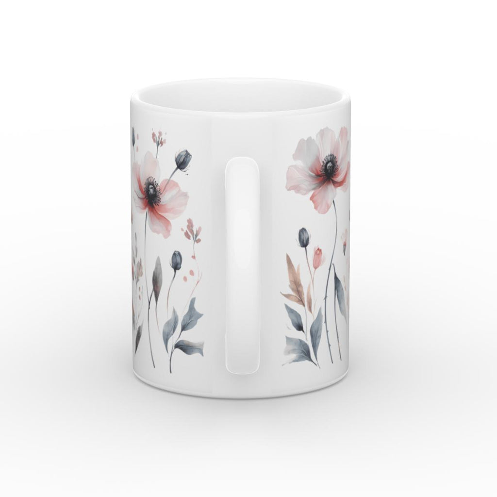 Pink Wildflower Mug – Scandi Decor Gift (11oz)