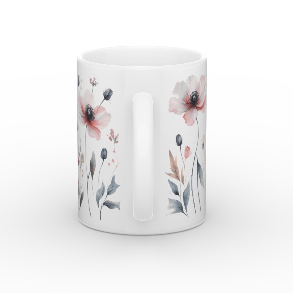 Pink Wildflower Mug – Scandi Decor Gift (11oz)