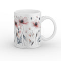 Pink Wildflower Mug – Scandi Decor Gift (11oz)