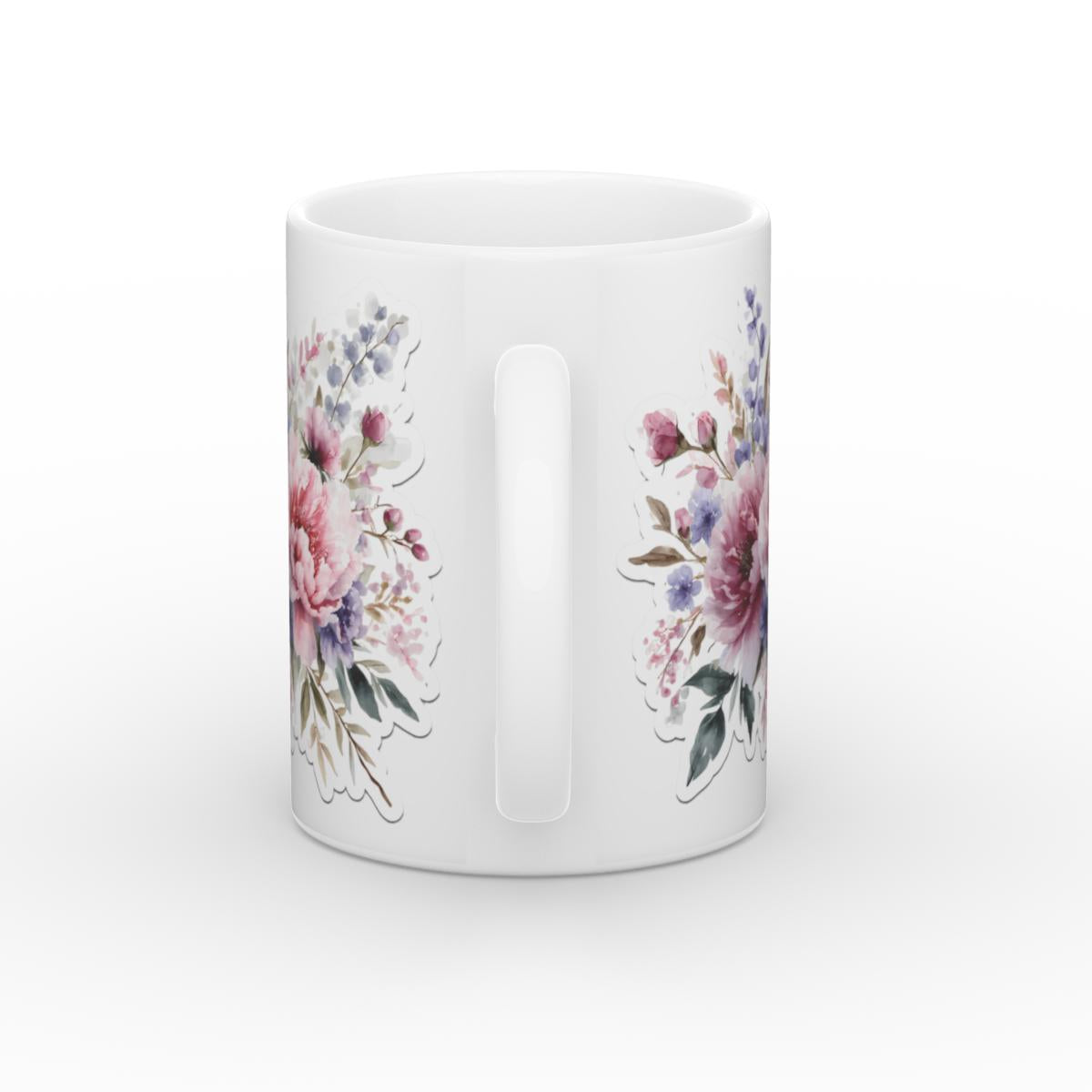 Peony Floral Mug – Cottage Decor Gift (11oz)