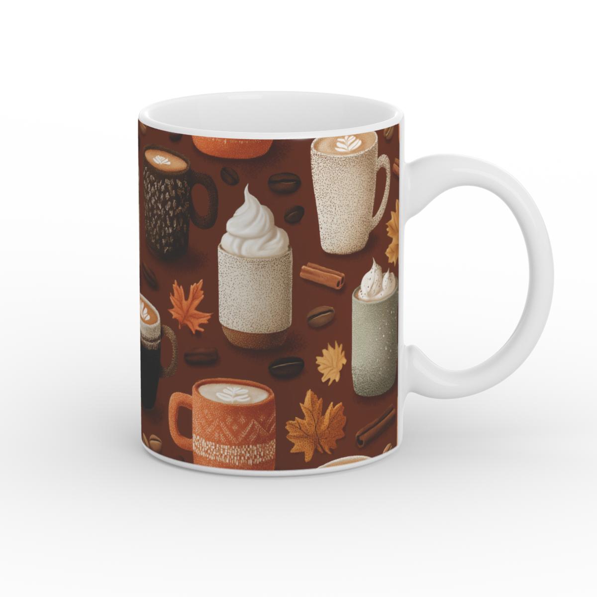 Autumn Coffee Mug | Cosy Pumpkin Spice & Leaves Cup Kitchen