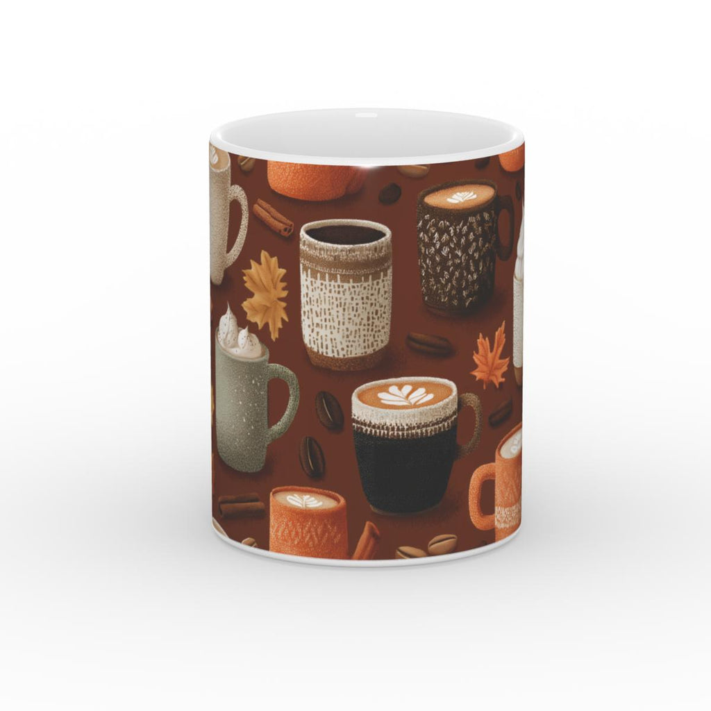 Autumn Coffee Mug | Cosy Pumpkin Spice & Leaves Cup Kitchen