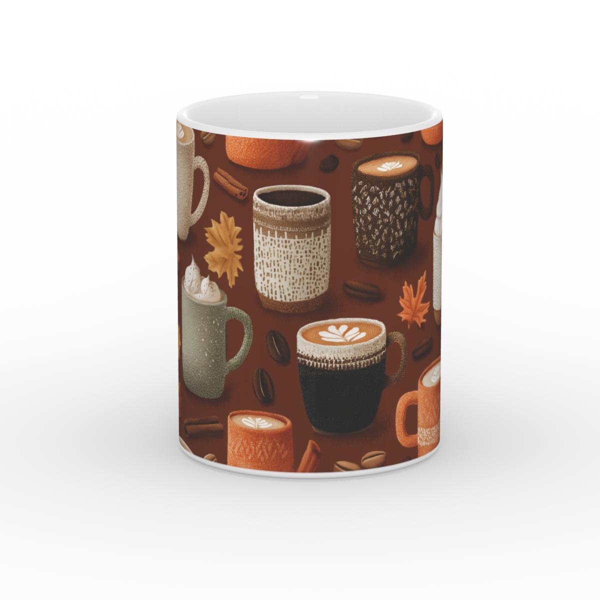 Autumn Coffee Mug | Cosy Pumpkin Spice & Leaves Cup Kitchen