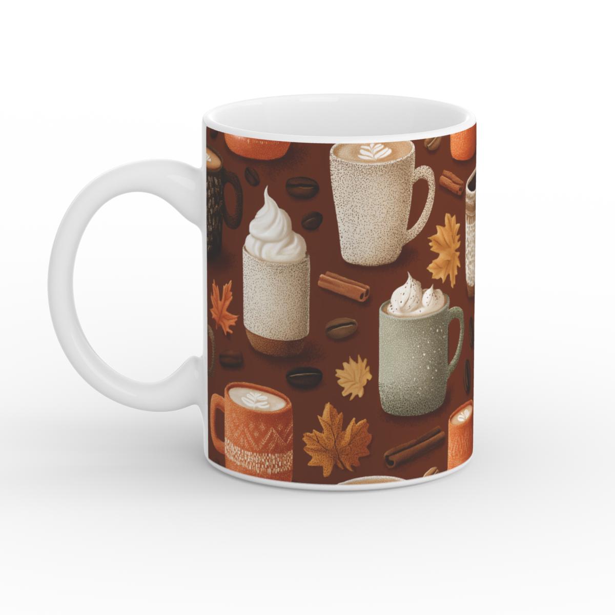 Autumn Coffee Mug | Cosy Pumpkin Spice & Leaves Cup Kitchen