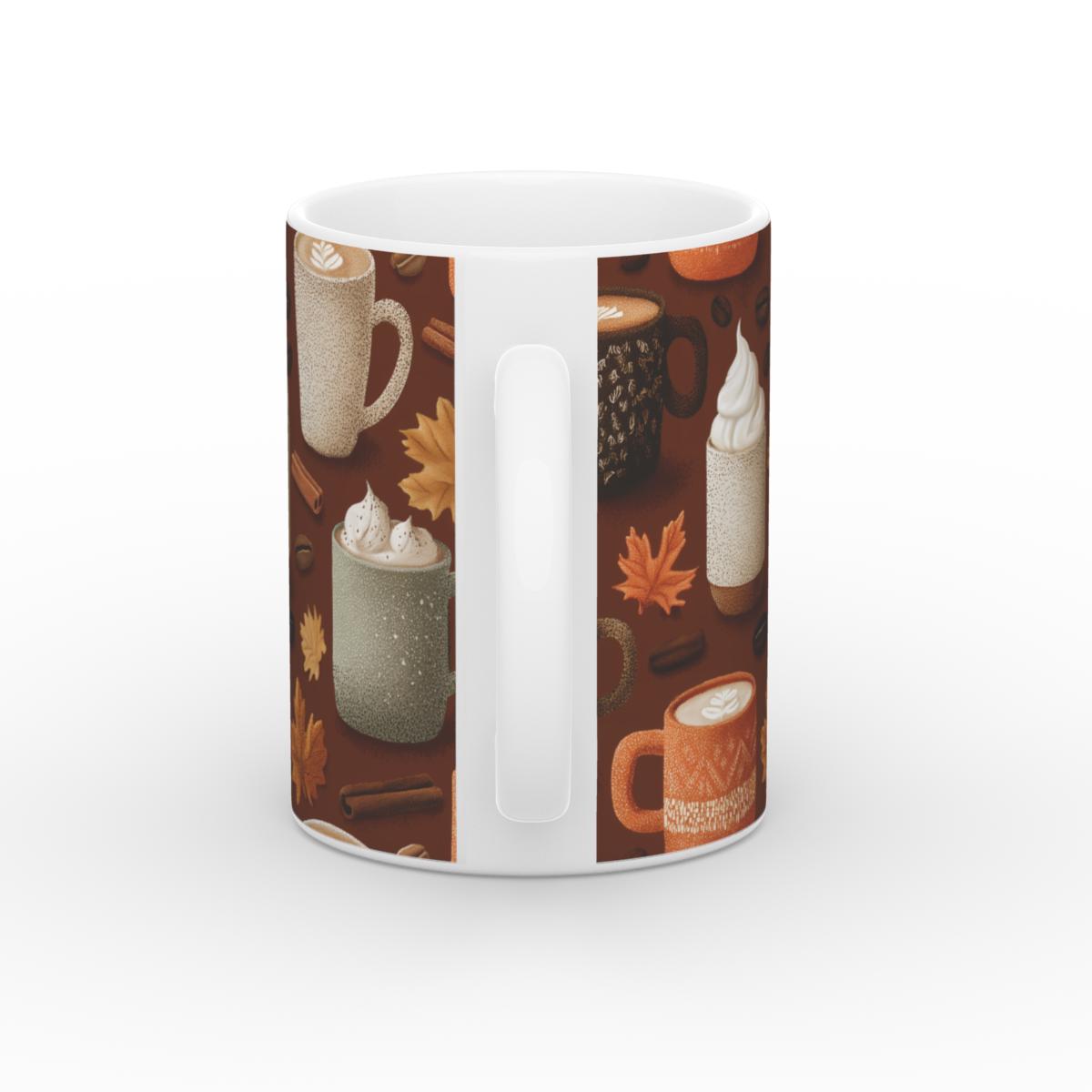 Autumn Coffee Mug | Cosy Pumpkin Spice & Leaves Cup Kitchen