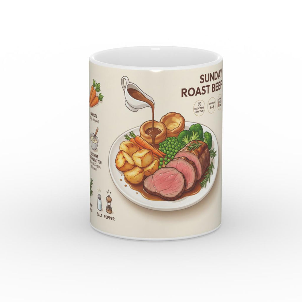 Sunday Roast Beef Recipe Mug | Kitchen & Foodie Decor