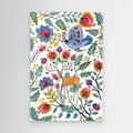 Hallway Wall Art – Whimsical Folk Deer & Botanical Canvas Print - Framed Pop Art