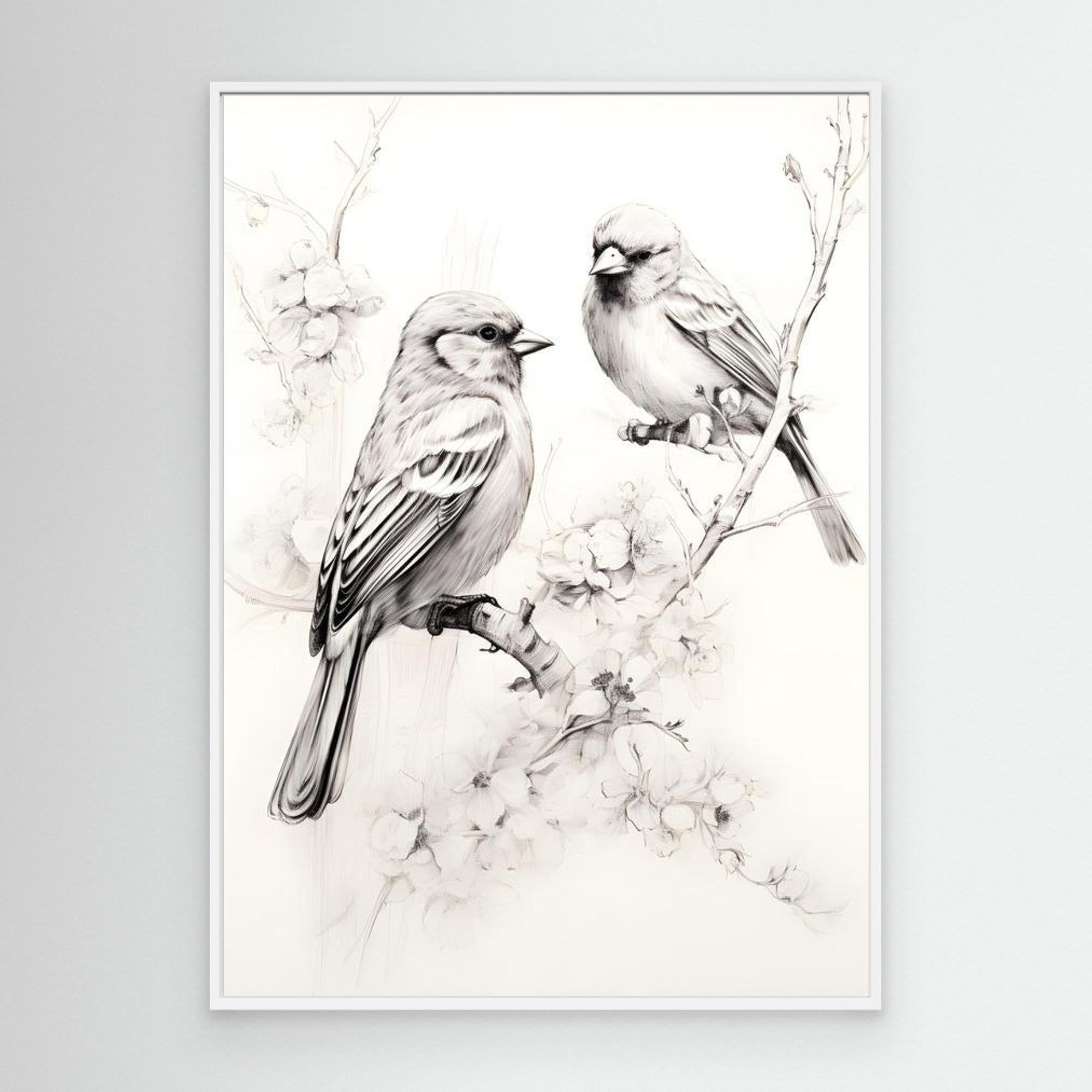 Sketch Bird Wall Art | Nature Nursery Decor & Prints - Framed Pop Art