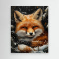Snowy Red Fox Winter Woodland Art – Nursery & Kids Decor - Framed Pop Art