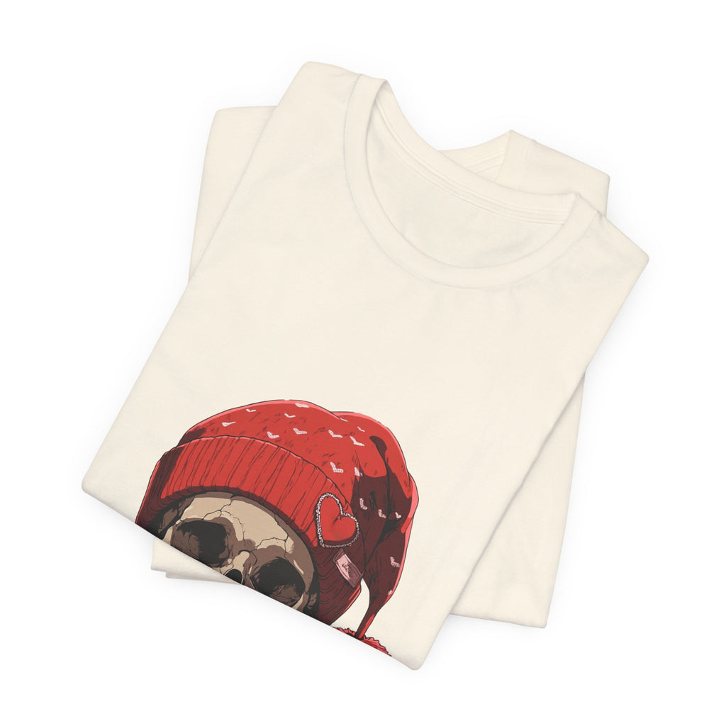 Skull Santa Hat T-Shirt | Gothic Christmas Tee UK