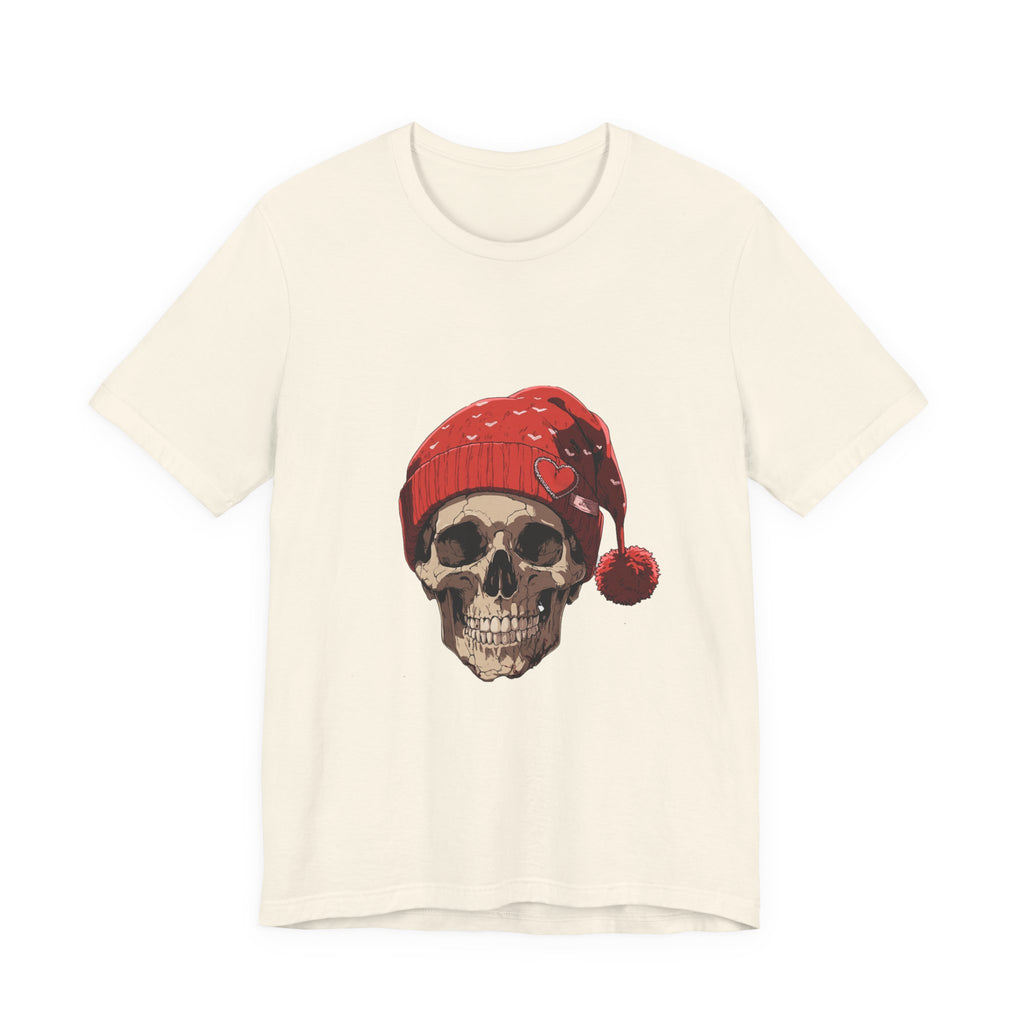 Skull Santa Hat T-Shirt | Gothic Christmas Tee UK