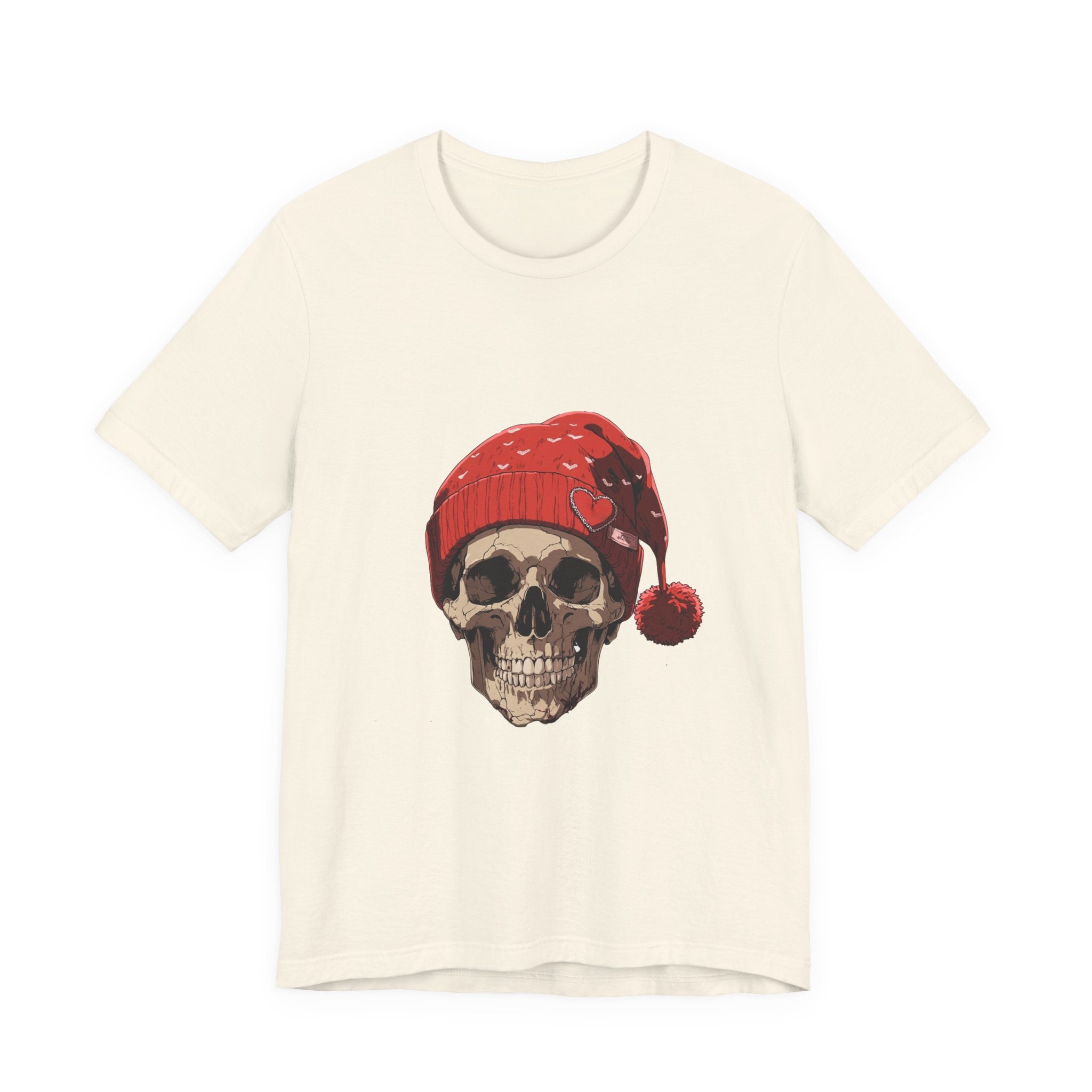 Skull Santa Hat T-Shirt | Gothic Christmas Tee UK