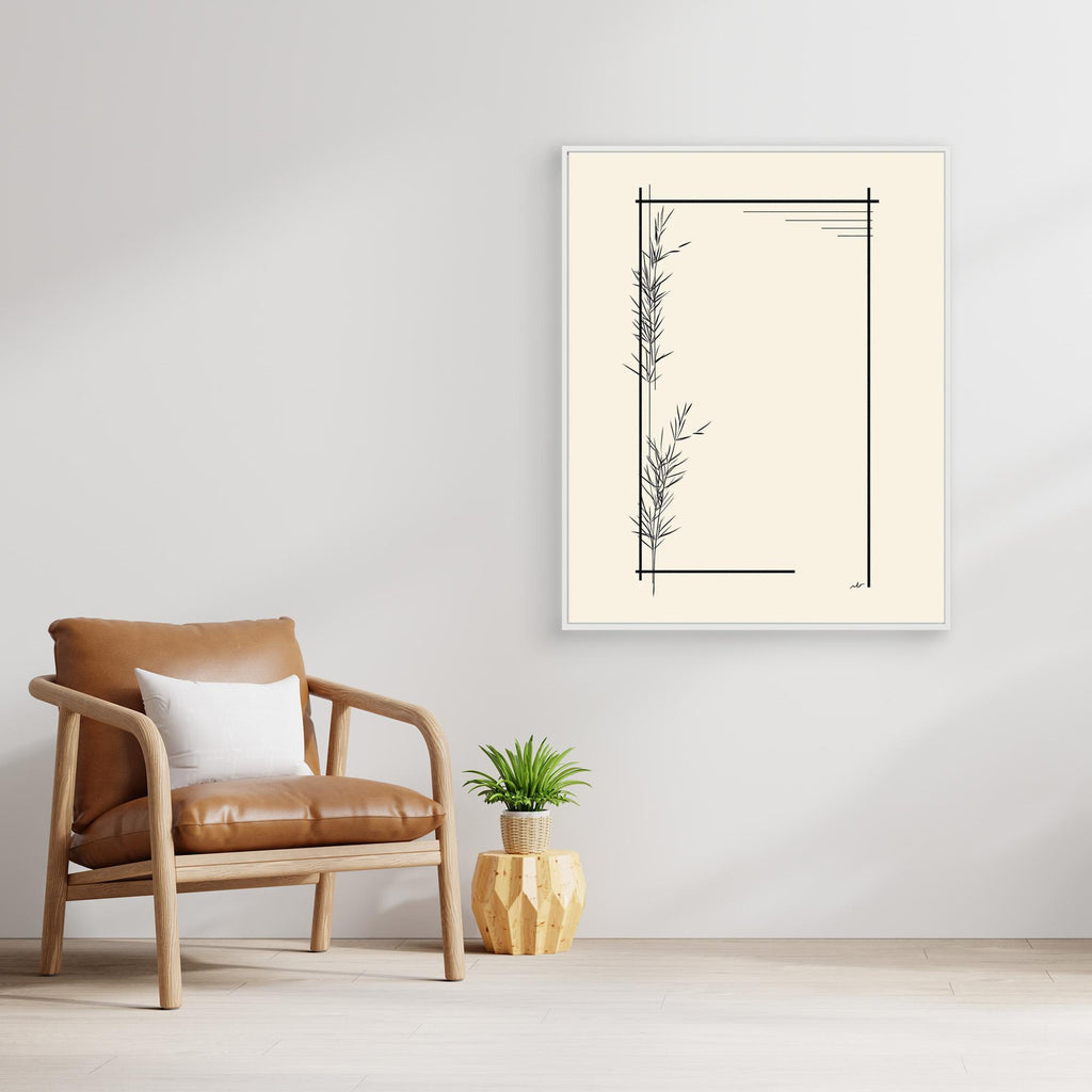 Minimalist Botanical Line Art Framed Wall Decor