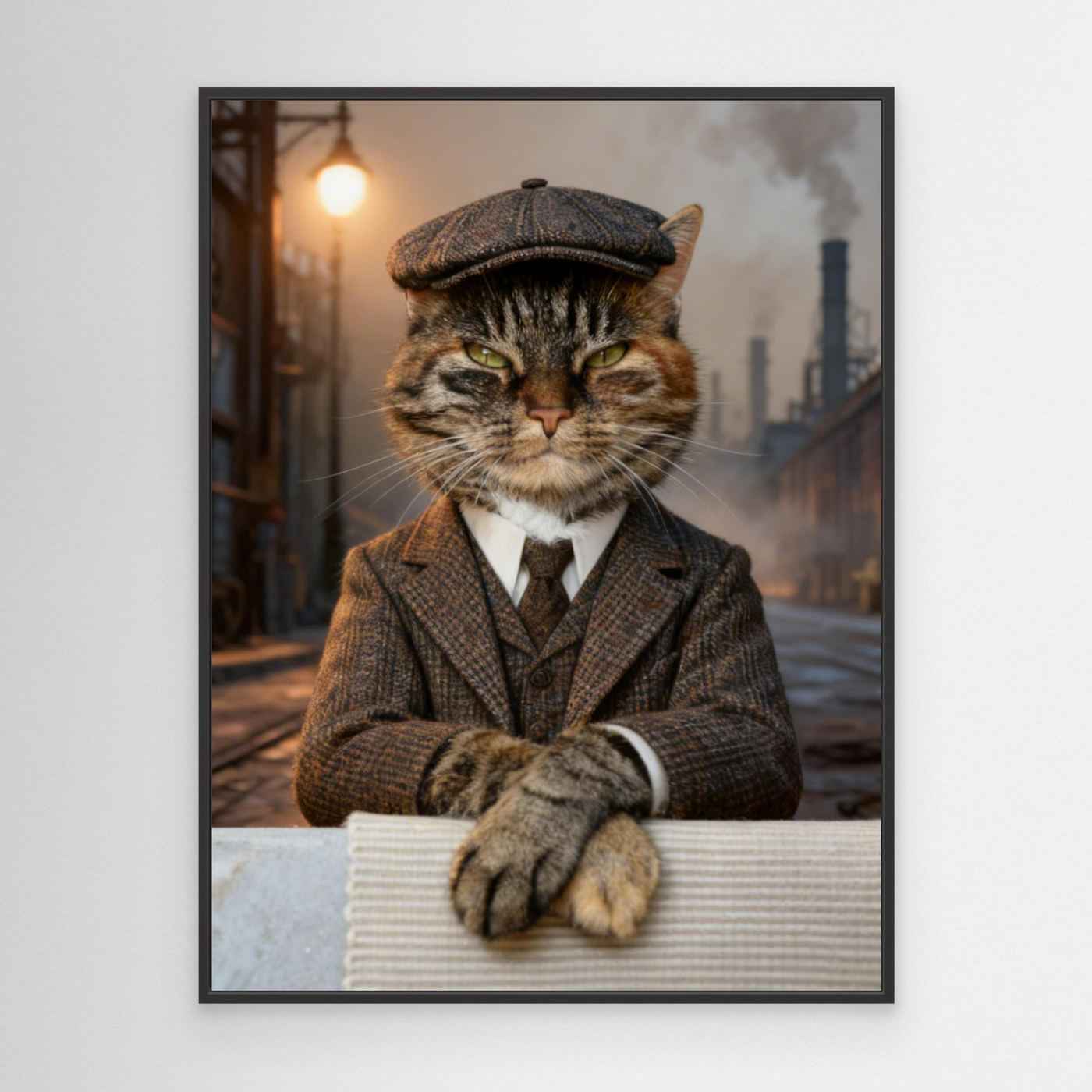 Regal Pet Portraits | Custom Peaky Blinders Style Cat Art