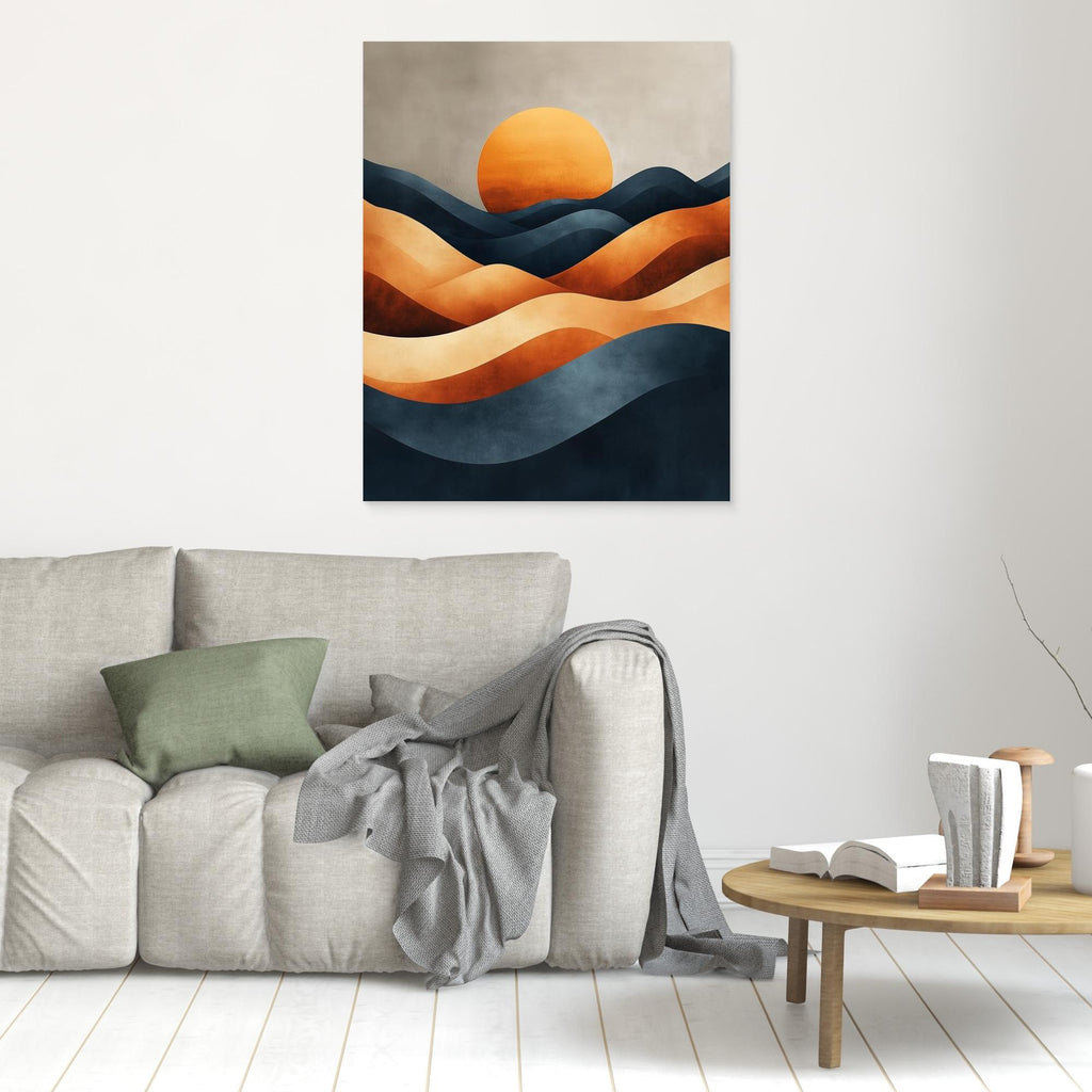 Abstract Desert Sunset Canvas Print | Modern Wall Art UK