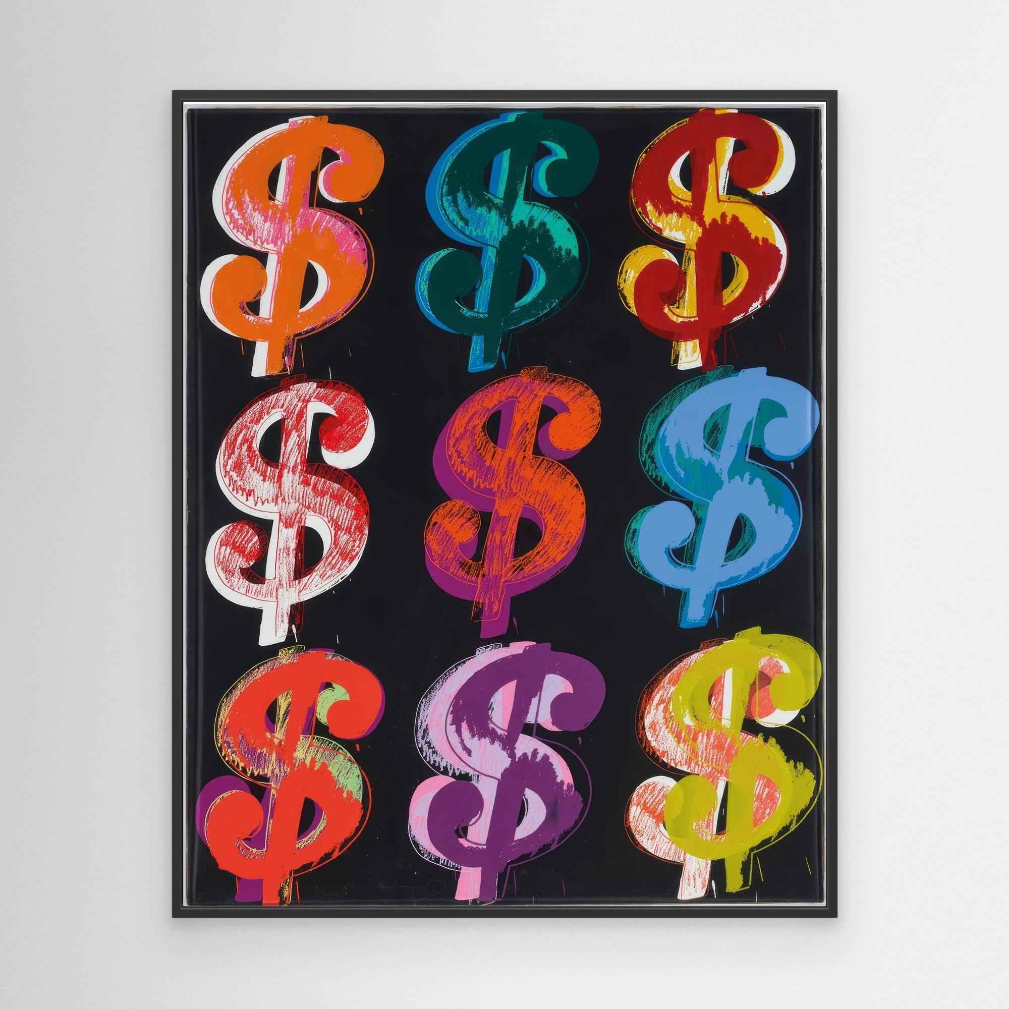 Andy Warhol Style Dollar Sign Pop Art | Bold Office Wall Art
