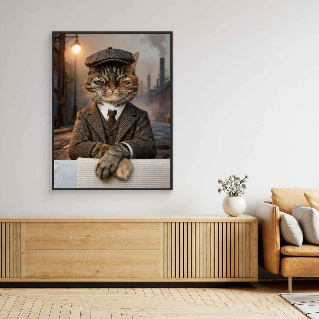 Regal Pet Portraits | Custom Peaky Blinders Style Cat Art