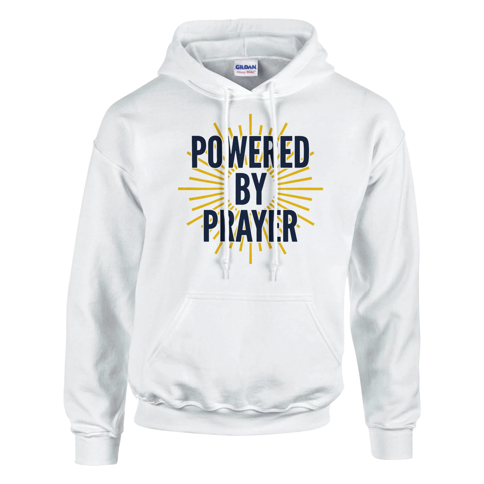 Powered by Prayer Hoodie | Gildan® 18500 - Framed Pop Art