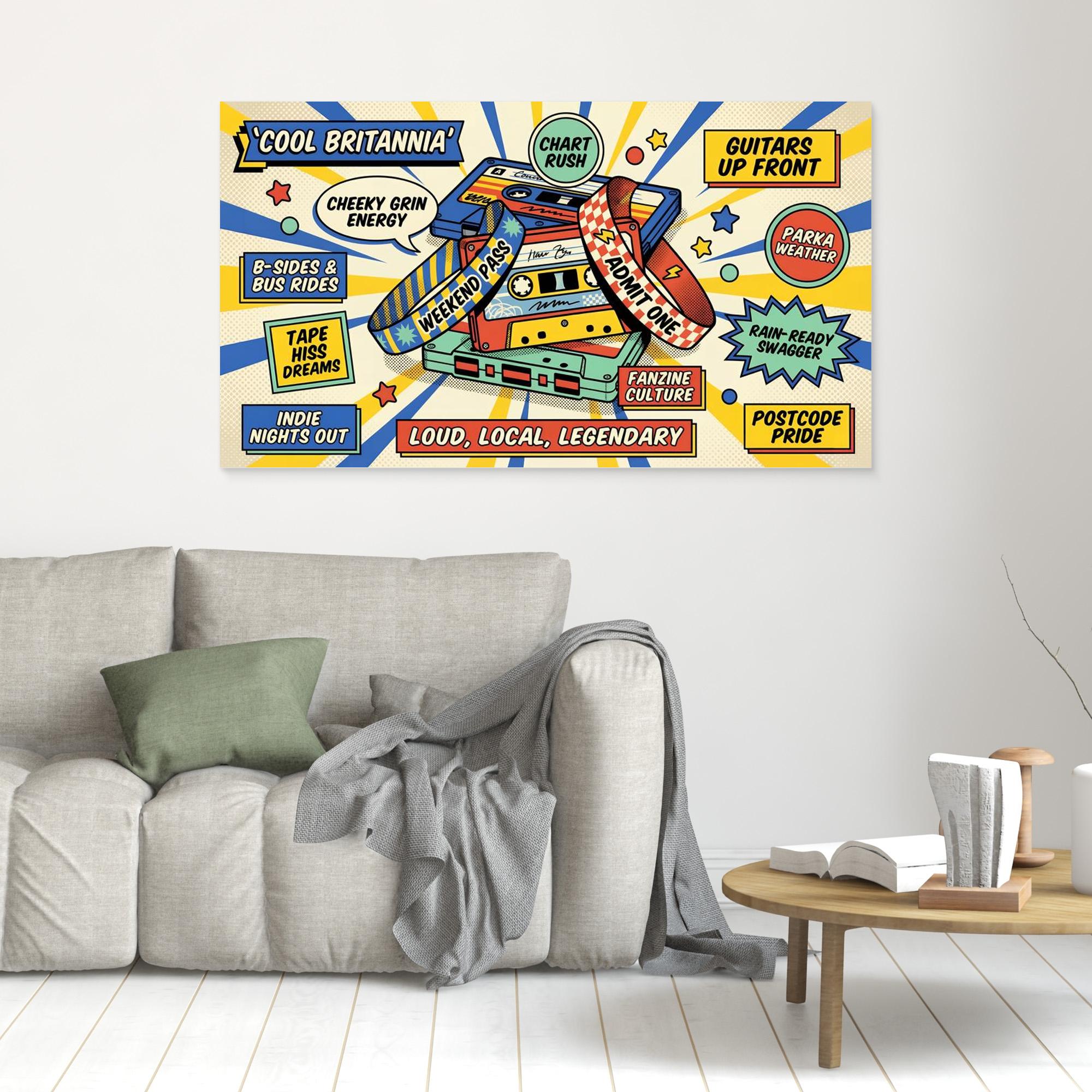 Britpop Cassette Canvas – Loud Local Legendary Art