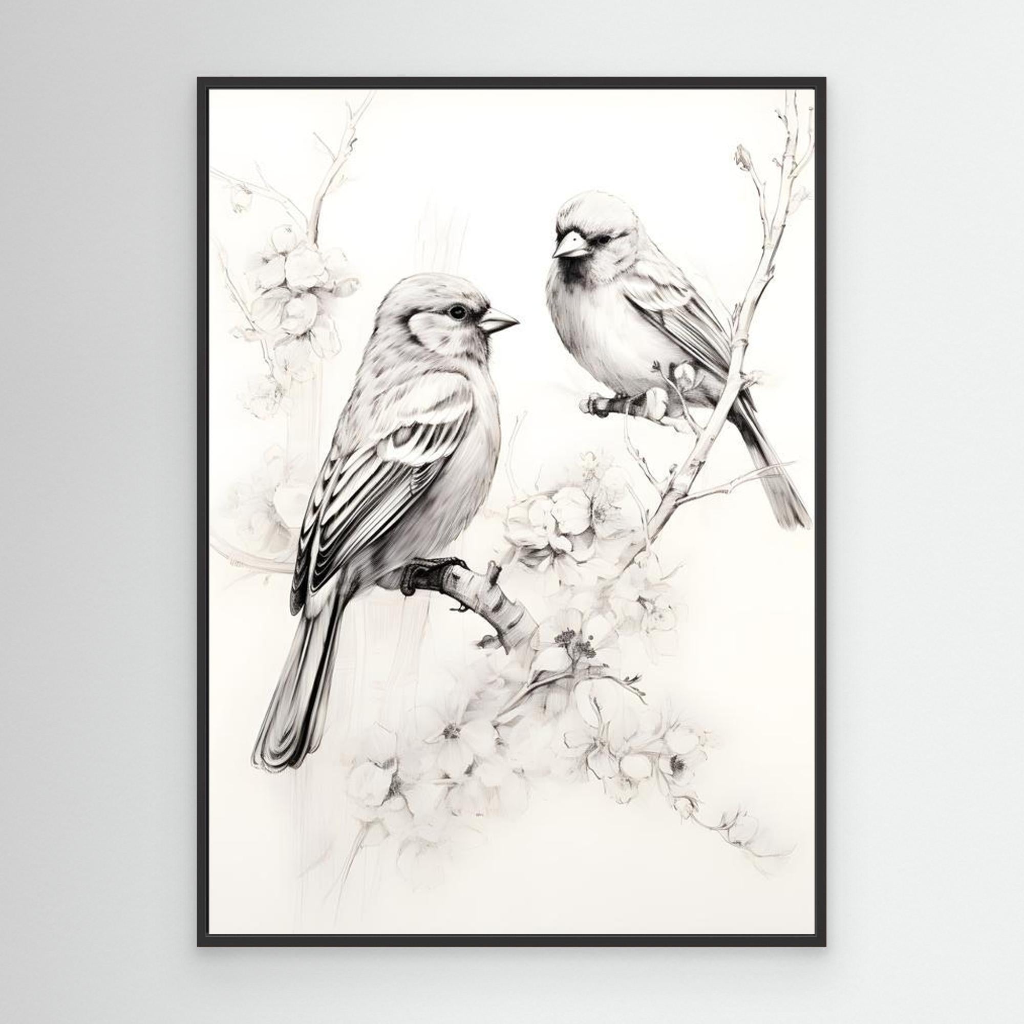 Sketch Bird Wall Art | Nature Nursery Decor & Prints - Framed Pop Art