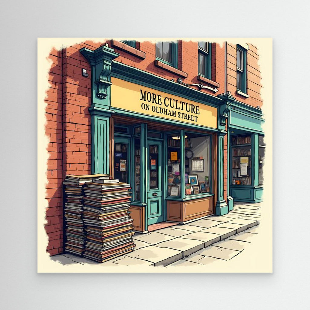 More Culture Oldham Street Manchester Art Print | Framed Canvas
