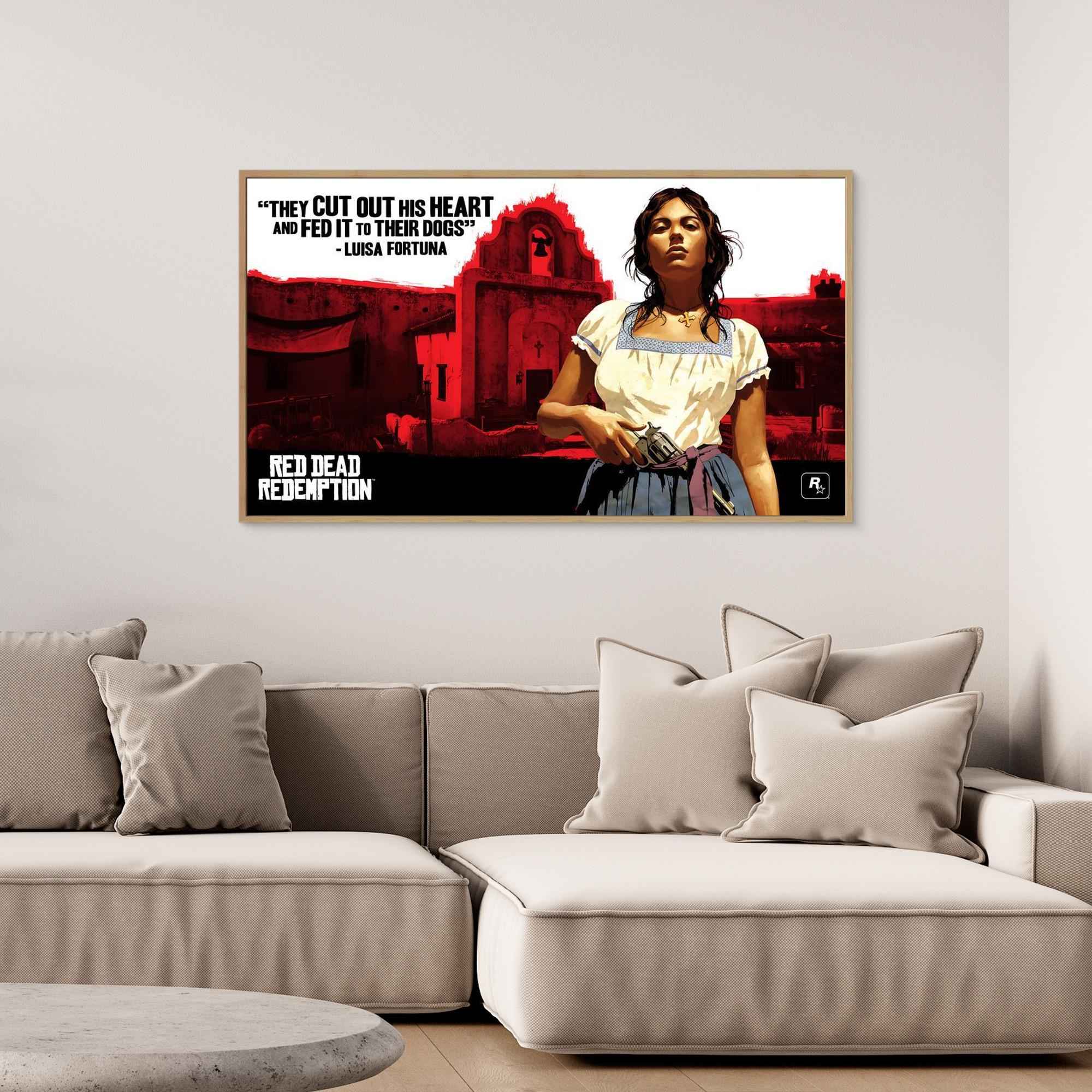 Luisa Fortuna Red Dead Redemption Canvas Print - Framed Pop Art