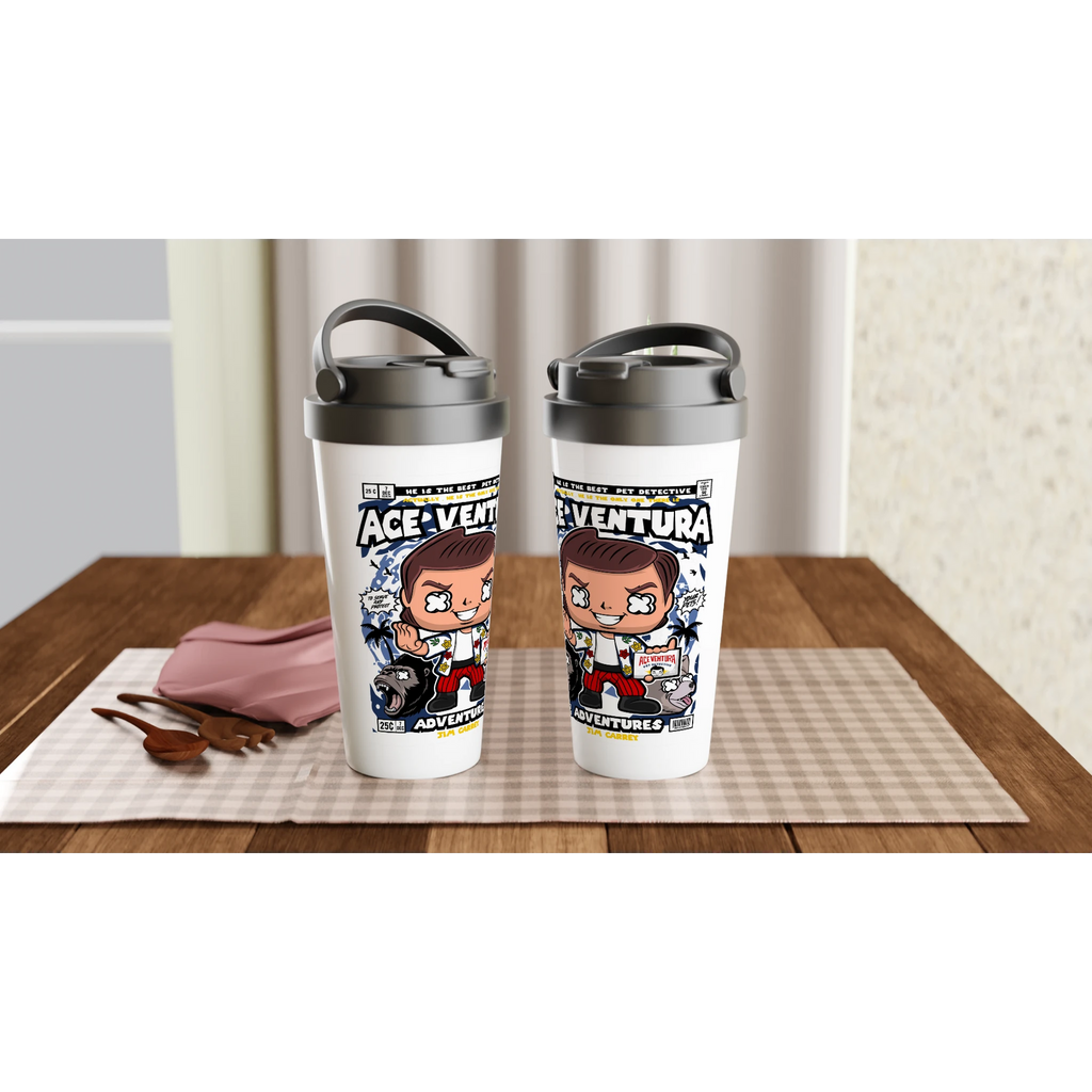 Ace Ventura Pet Detective 15oz Stainless Steel Travel Mug - Framed Pop Art