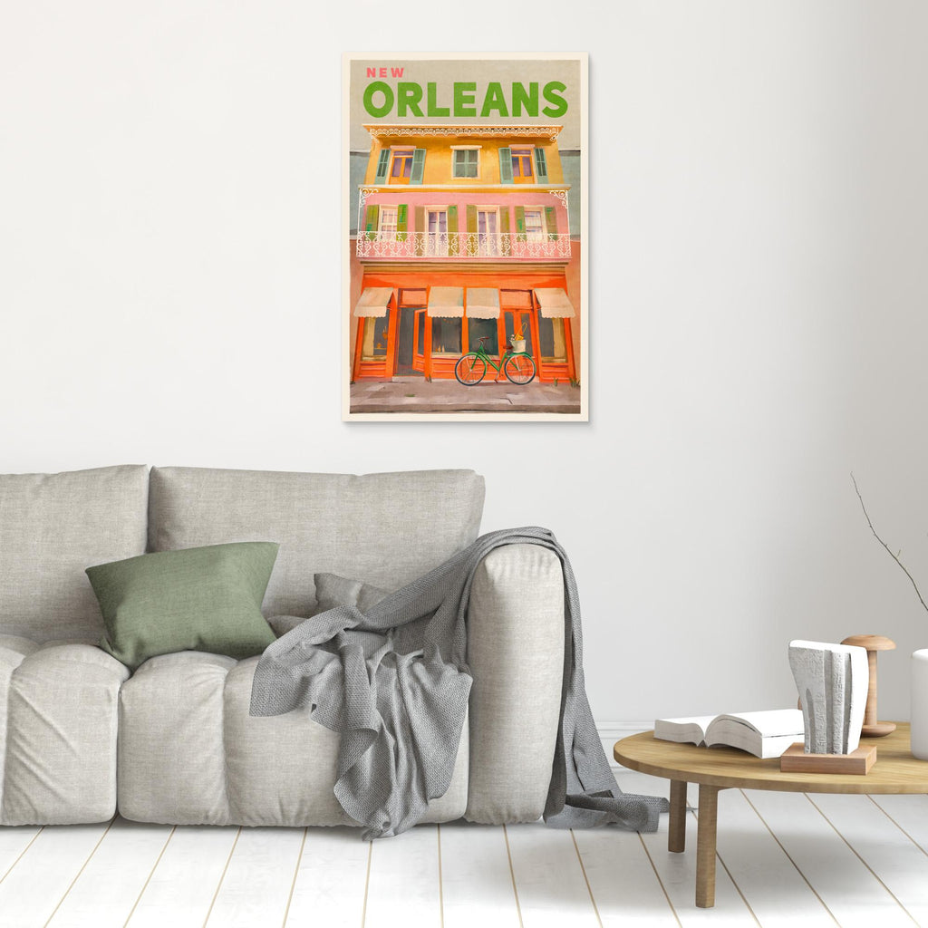 New Orleans Vintage Travel Poster | French Quarter Wall Art - Framed Pop Art