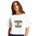 Powered by Prayer Women's Cropped T-Shirt | Champion T453W - Framed Pop Art