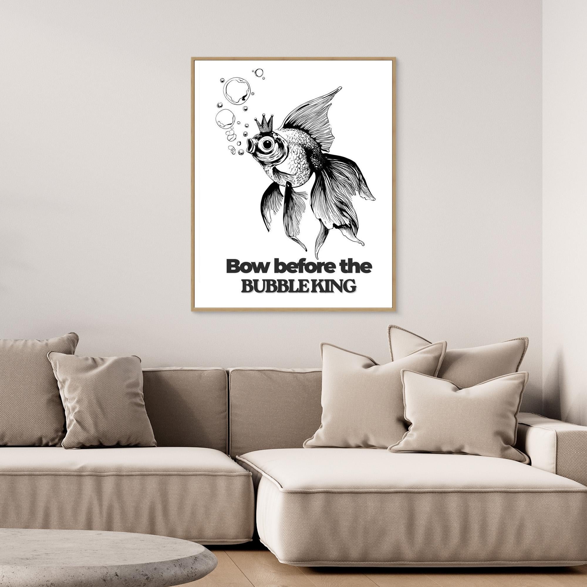 Bow Before The Bubble King Goldfish Wall Art Print