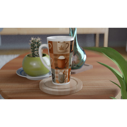 Autumn Coffee Shop Aesthetic Latte Mug | Cosy Kitchen Decor - Framed Pop Art
