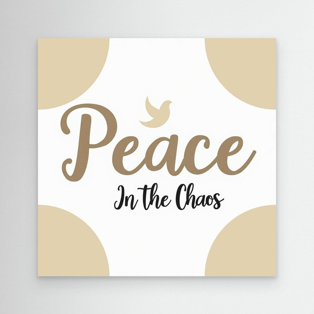 Peace In the Chaos Quote Framed Canvas Print | Zen Home Decor - Framed Pop Art