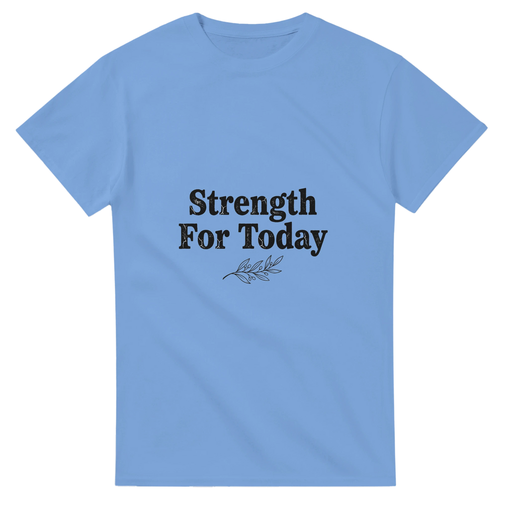 Strength For Today White Cotton T-Shirt | Gildan® 5000 - Framed Pop Art