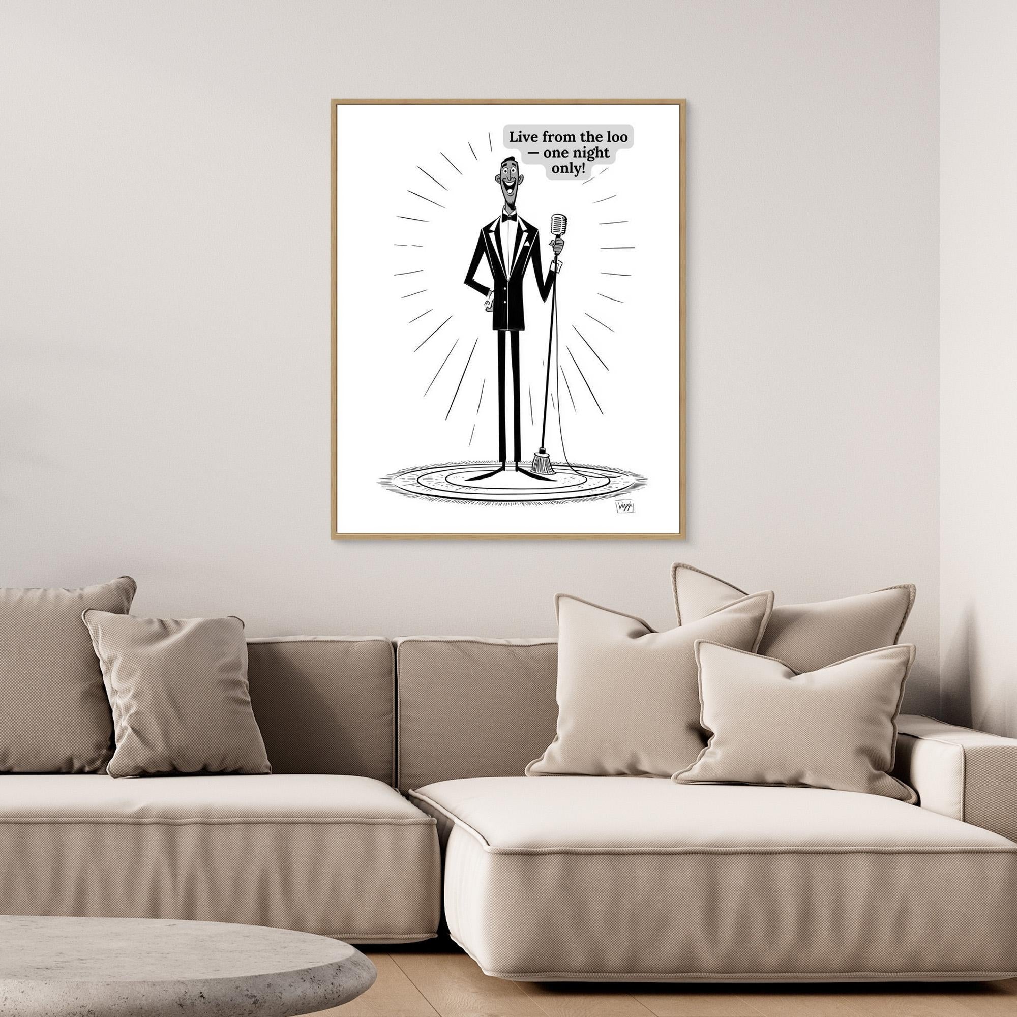 Live From The Loo Bathroom Art | Funny Musical Wall Print