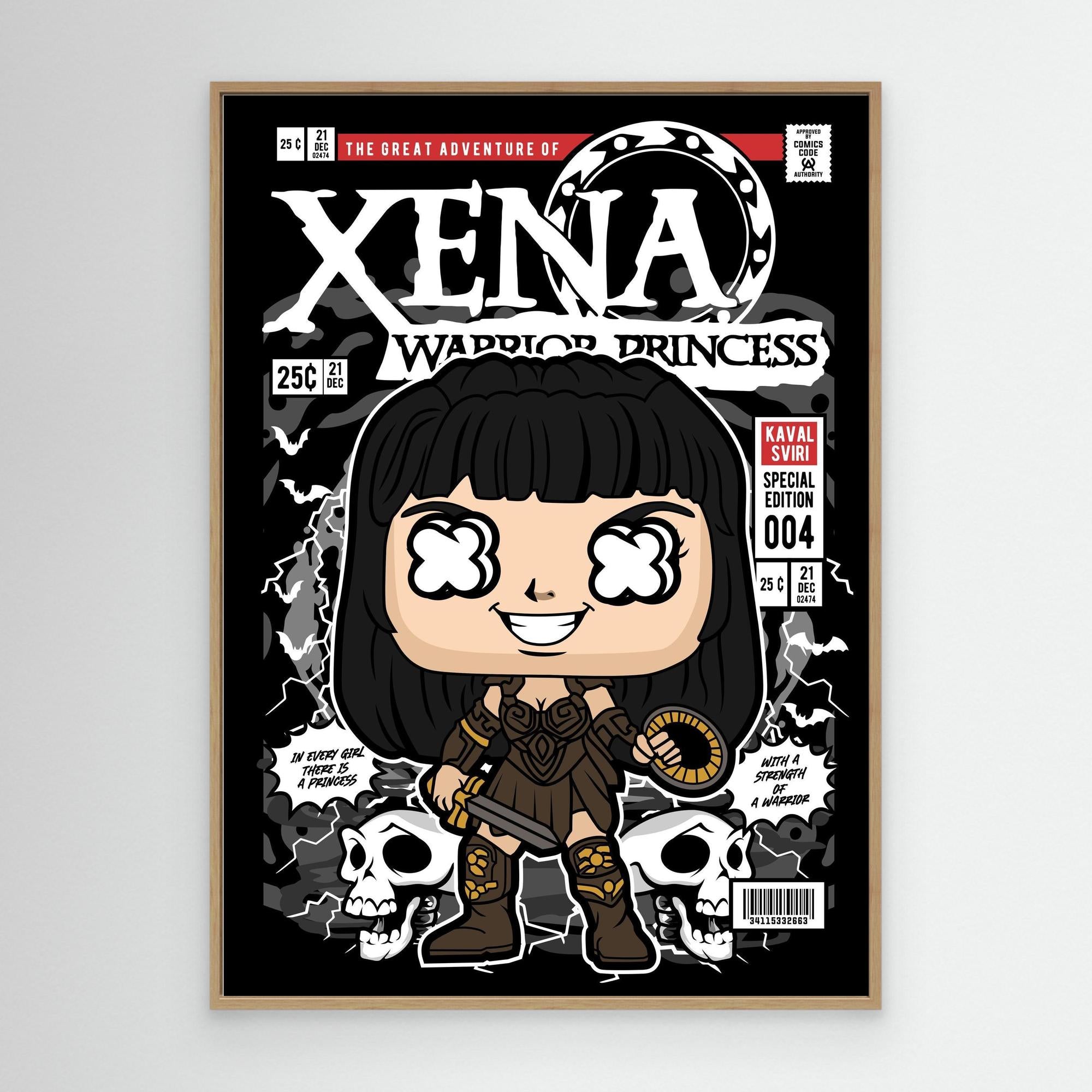 Xena Warrior Princess Canvas Wall Art Hallway Print - Framed Pop Art