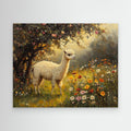 Alpaca Meadow Wall Art Canvas Print for Nursery Room