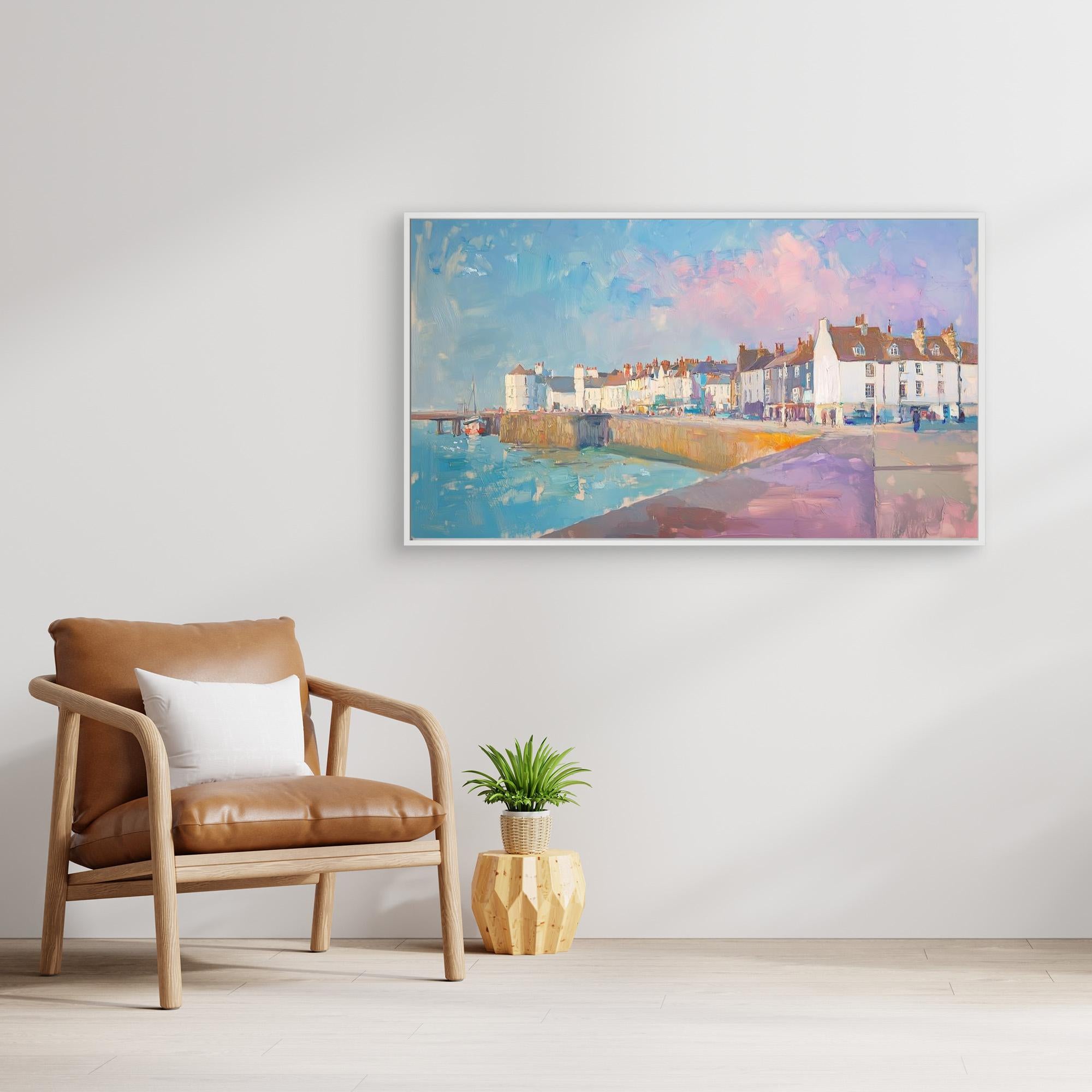 Margate Old Town & Pier Pastel Harbour Canvas Art Print