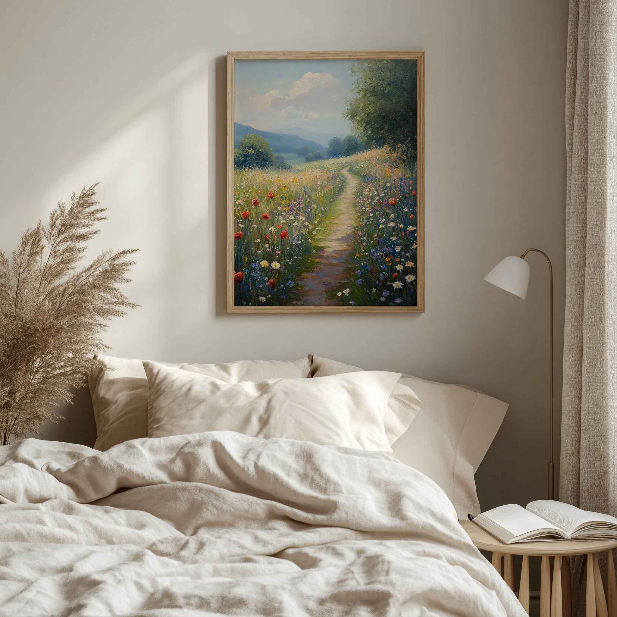 Hallway Wall Art – Wildflower Meadow Path Canvas Print