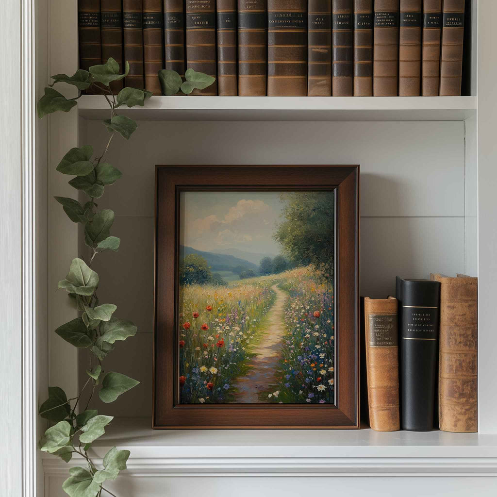 Hallway Wall Art – Wildflower Meadow Path Canvas Print