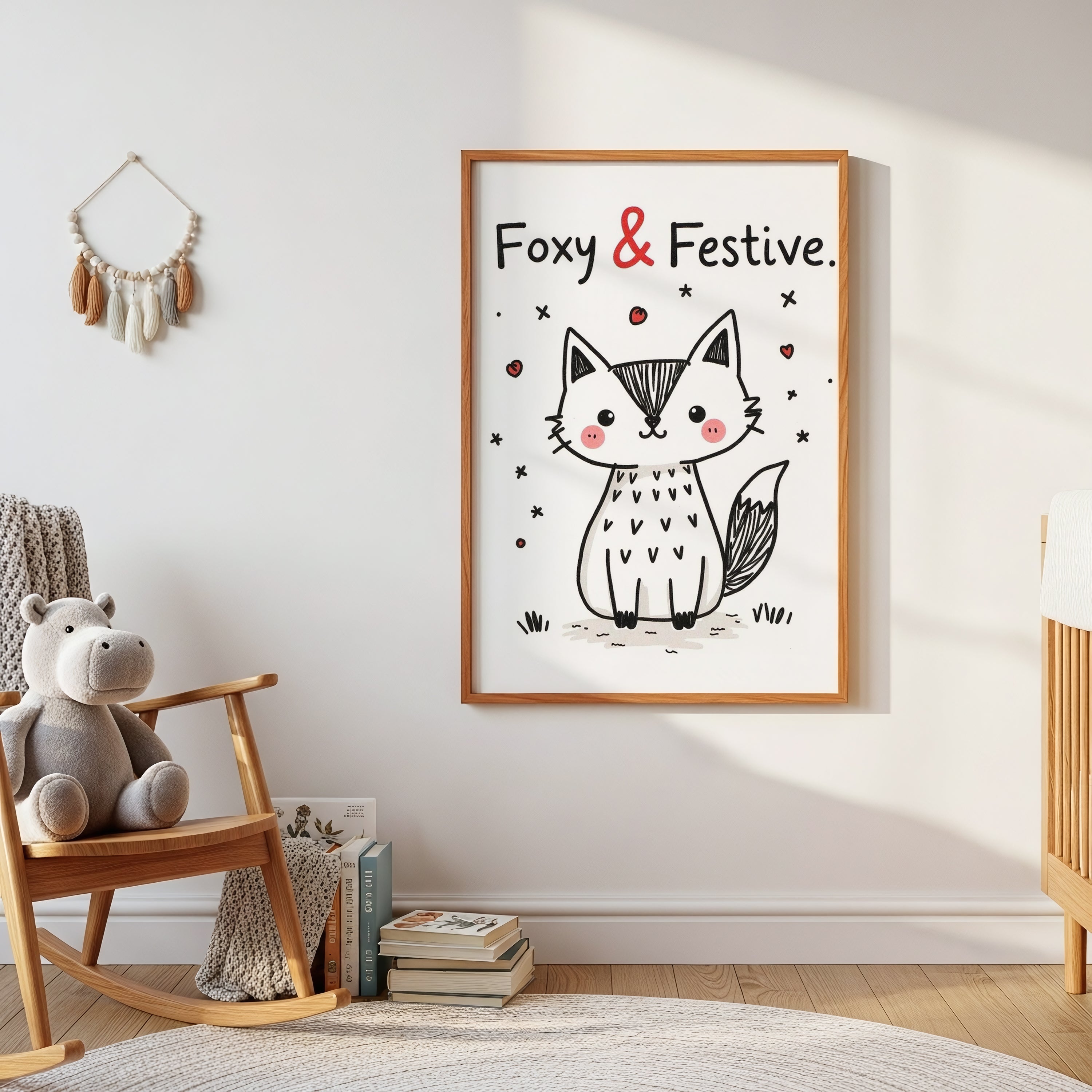 Cute Fox Printable Wall Art for Nursery or Kids’ Room Decor