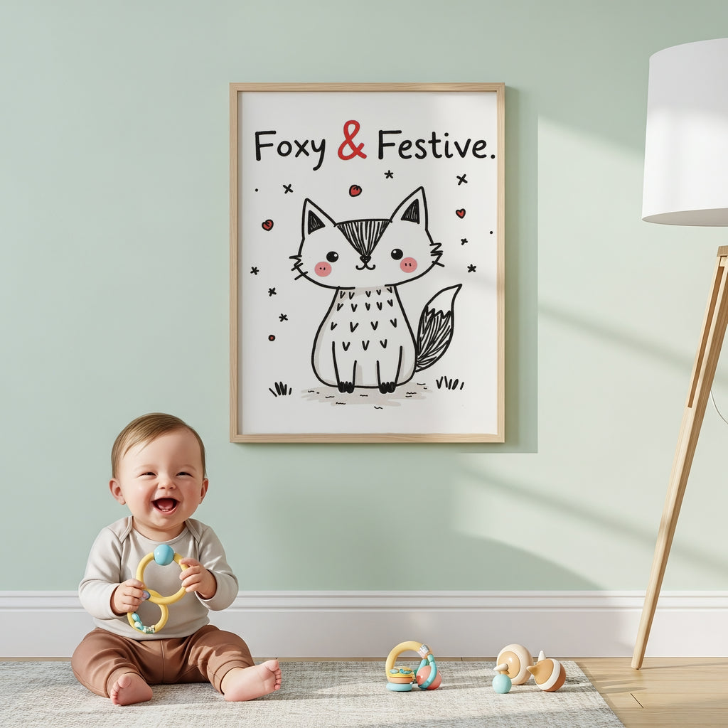 Cute Fox Printable Wall Art for Nursery or Kids’ Room Decor