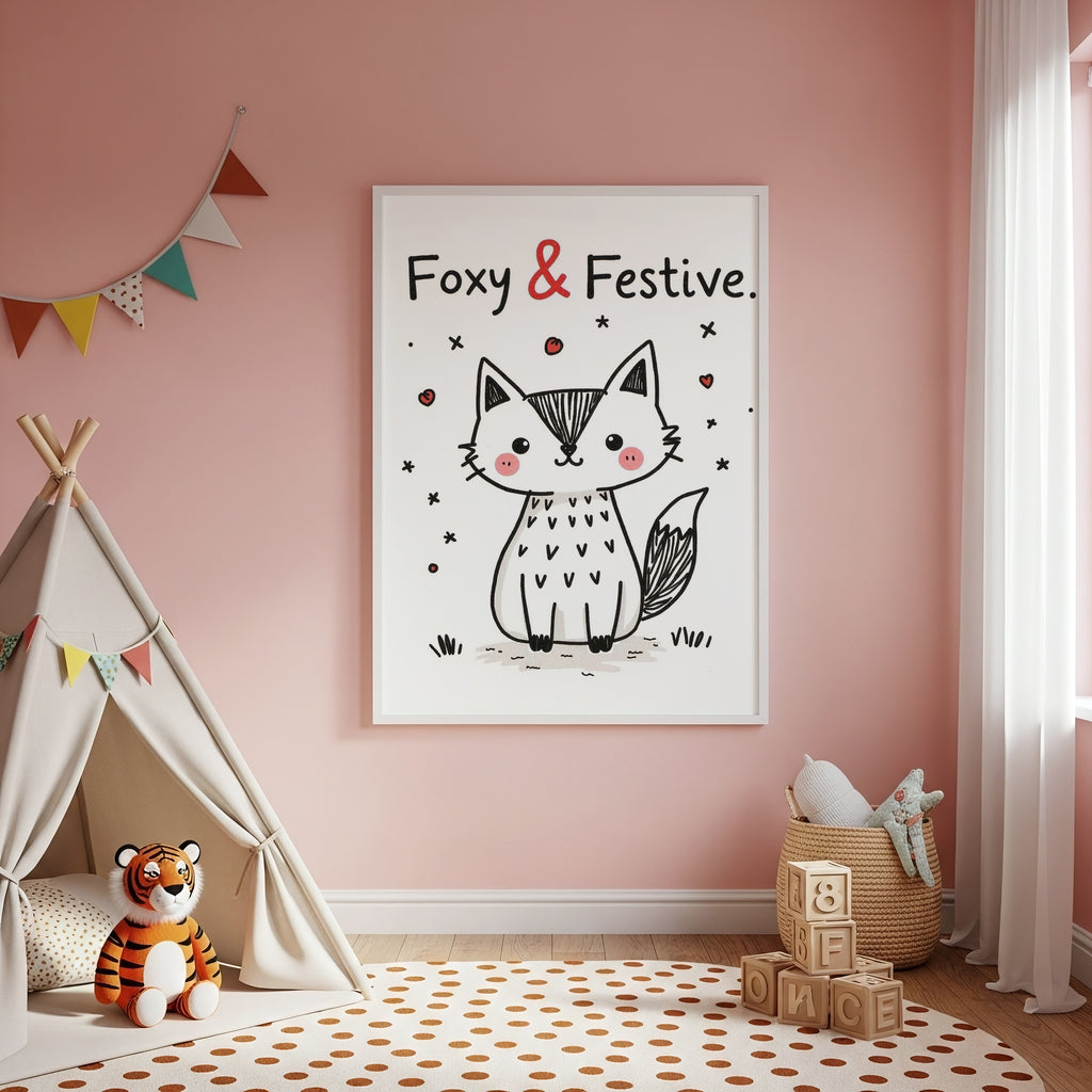 Cute Fox Printable Wall Art for Nursery or Kids’ Room Decor